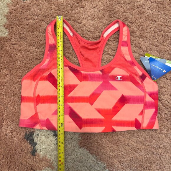 NWT Champion Double Dry Pink Racerback Sports Bra Womens Sz XL Medium Support - Picture 6 of 6